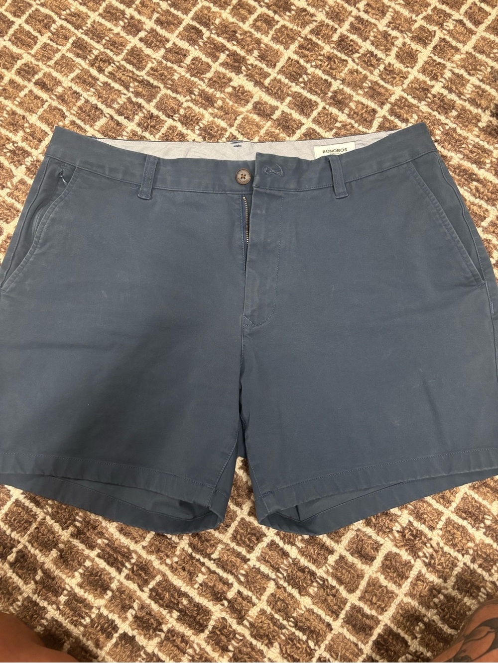 Bonobos Blue Cotton Chino Shorts